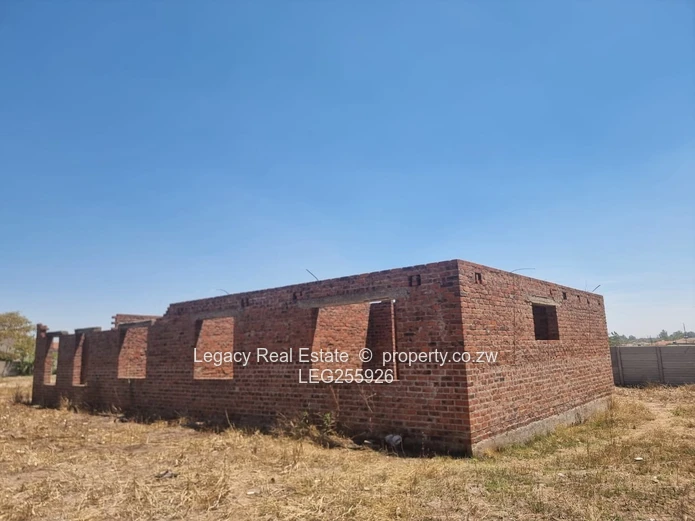 Unfinished 4-Bed Brick Shell on 1040m² Walled Plot, Waterfalls