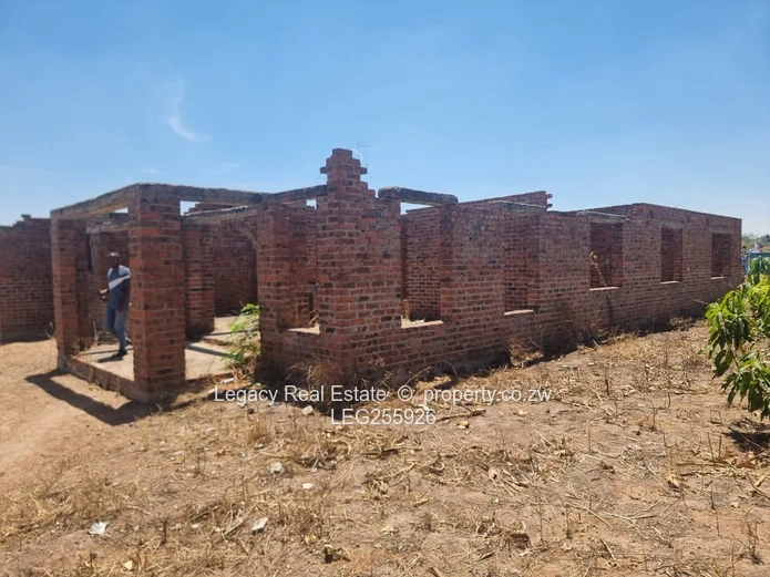 Unfinished 4-Bed Brick Shell on 1040m² Walled Plot, Waterfalls